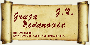 Gruja Midanović vizit kartica